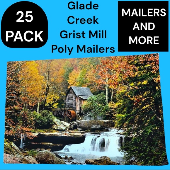 25 10X13 Poly Mailers Glade Creek Grist Mill Autumn, Shipping PRICE IS FIRM Fall - Picture 2 of 9